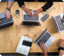 Laptops on a desk